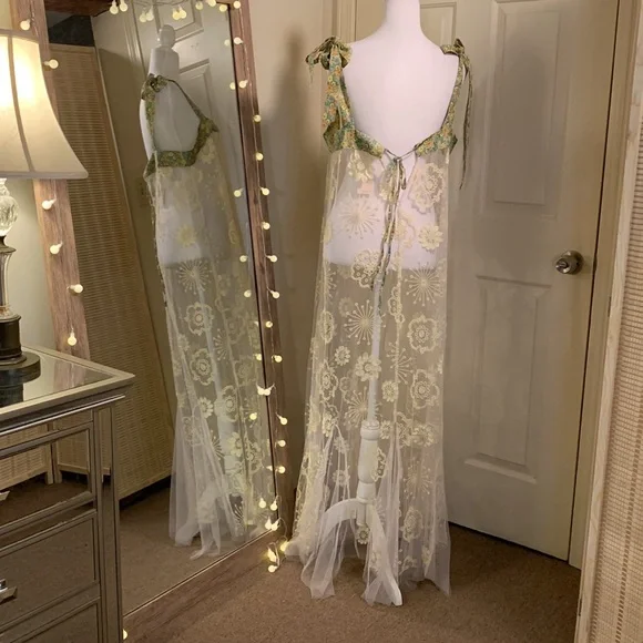 Free People Intimately Bali Flower Fields Maxi Slip - Picture 9 of 13